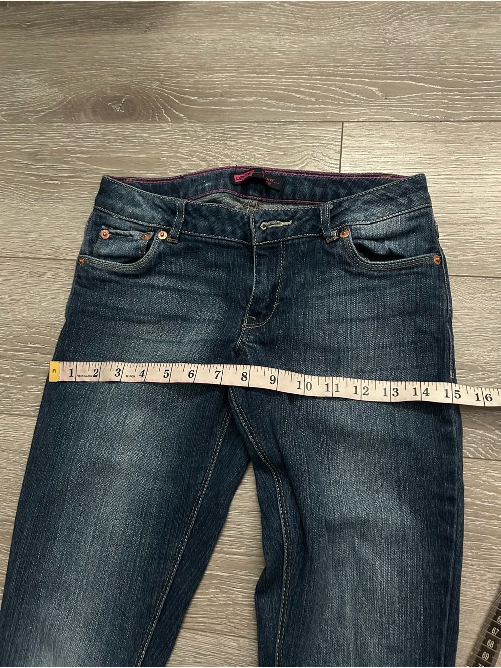 Levi's Dark Blue Skinny Flare Jeans - Picture 10 of 11